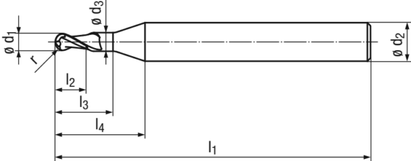 Hartmetall Kugelfräser Expert 2509L