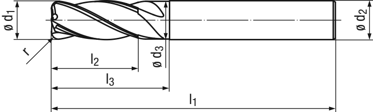 Schema Hartmetall Schaftfräser TOP-Cut „Enorm“ 2698AZ