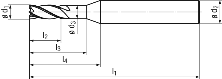Schema Hartmetall Schaftfräser TOP-Cut „Enorm“ 2526A