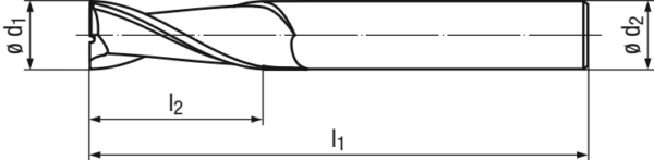 Hartmetall Schaftfräser Fiber-Cut 2749F