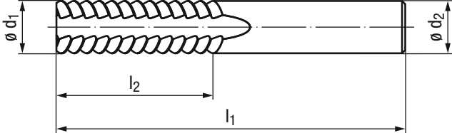 Schema Hartmetall Schaftfräser Fiber-Cut 1931A