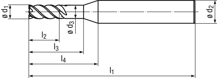 Schema Hartmetall Schaftfräser 1939G