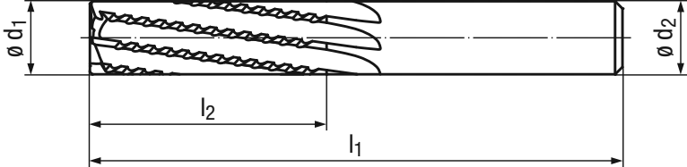 Hartmetall Schaftfräser Fiber-Cut 2742F – Bild 2