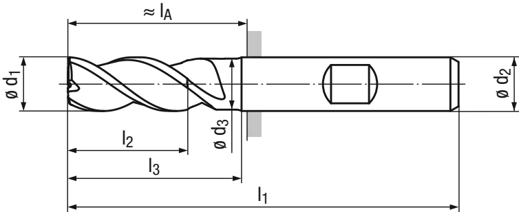 Schema HSS Schaftfräser 1331C