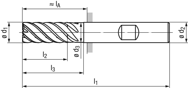 Schema Hartmetall Schaftfräser Jet-Cut 2886A
