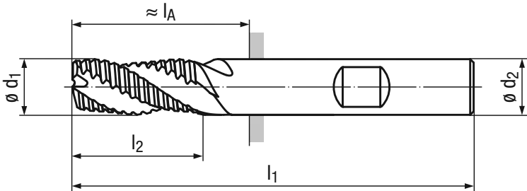 Schema Hartmetall Schaftfräser 1930A