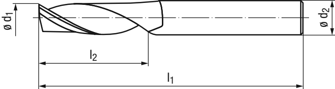 Schema Hartmetall Einzahnfräser Alu-Cut 1909R