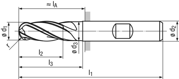 HSS Kugelfräser 3323 - Image 2