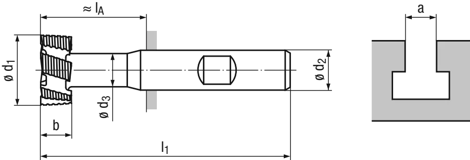Schema HSS T-Nutenfräser 3058