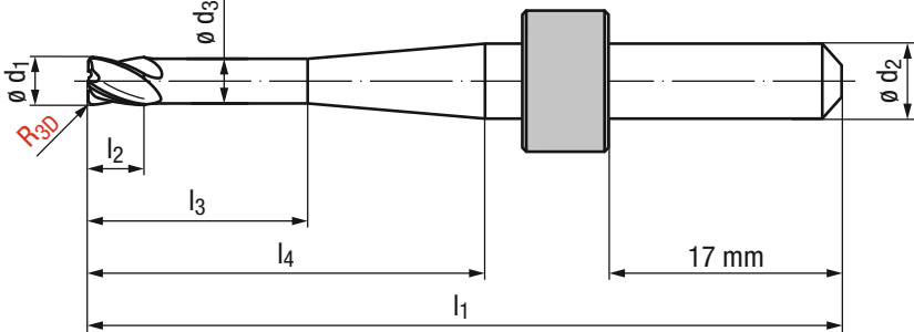Schema Hartmetall Schaftfräser Dental „Duplex“ 2154LR