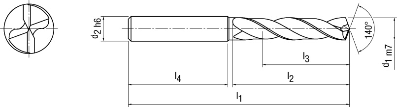Schema MEGA-Drill-Inox 3xD
