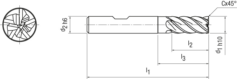Schema OptiMill-Uni-HPC-Silent lange Ausführung