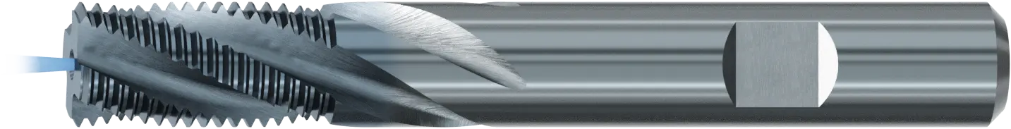 GF-R30-lg-IKZ-HB-TiCN Gewindefräser aus Vollhartmetall für Innengewinde