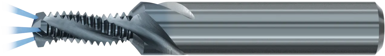 BGF-Z3-2,5xD-R30-IKZ-HA-TiCN Bohrgewindefräser aus Vollhartmetall