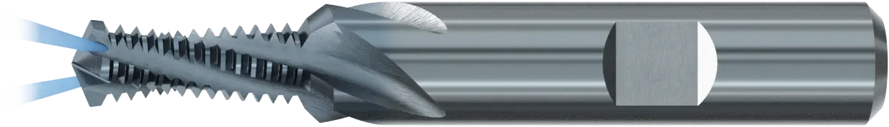 BGF-Z4-1,5xD-R20-IKZ-HB-TiCN Bohrgewindefräser aus Vollhartmetall