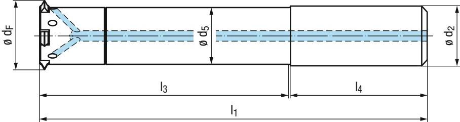 Schema Gigant-soft-run-IKZN DIN 6353-HA Zirkular-Gewindefräskörper für 2-Zahn-Wendeplatten Gr.10