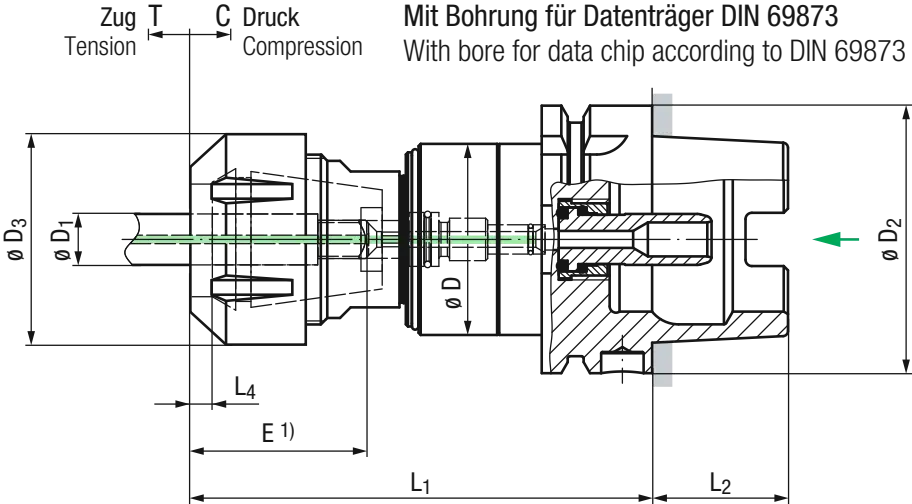 Schema Spannzangen-Aufnahme Typ: Softsynchro Modular MQL 1-Kanal