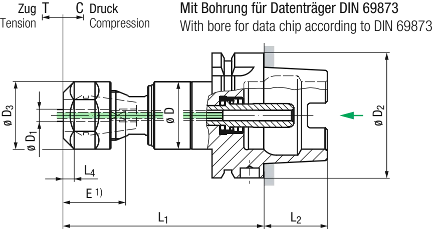 Schema Spannzangen-Aufnahme Typ: Softsynchro/MMS 2-Kanal