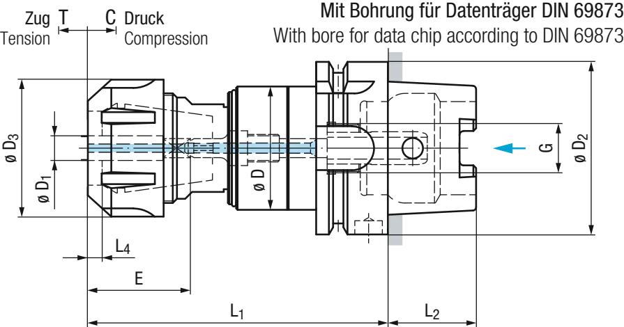 Schema Spannzangen-Aufnahme Typ: Softsynchro Modular IKZ