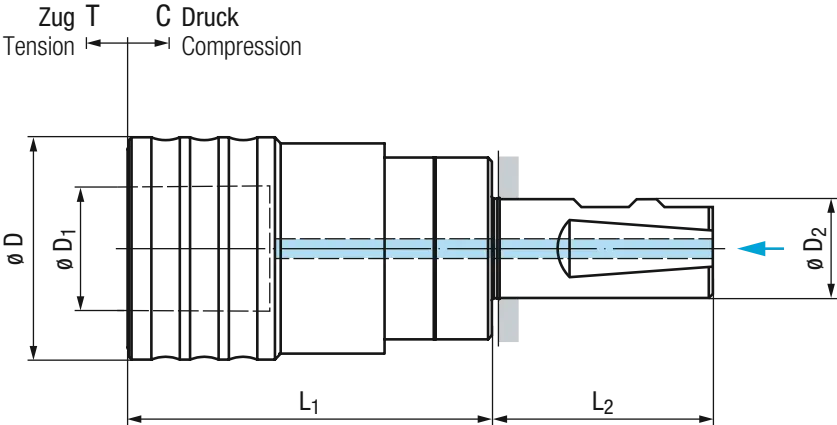 Schema Schnellwechsel-Aufnahme Typ: Softsynchro QuickLock