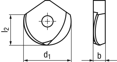 Schema Kugel Hartmetall Wechselschneidplatten 9579A
