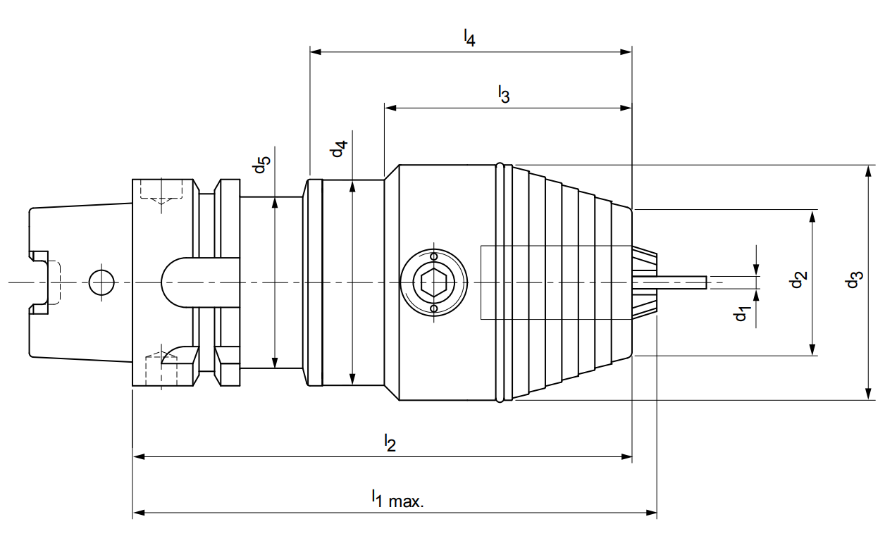 Schema CNC Präzisionsbohrfutter WTE13 IKZ HSK-A80