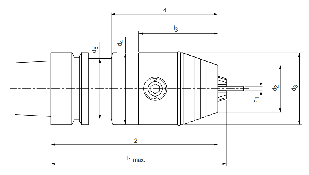 Schema CNC Präzisionsbohrfutter WTE16 HSK-E63